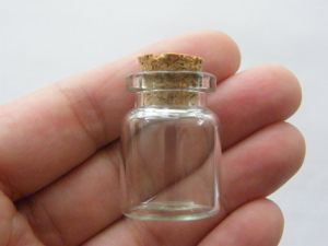 10 Mini glass bottles with corks GB23 79406