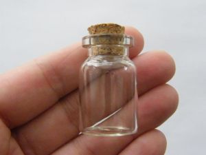 10 Mini glass bottles with corks GB 79404